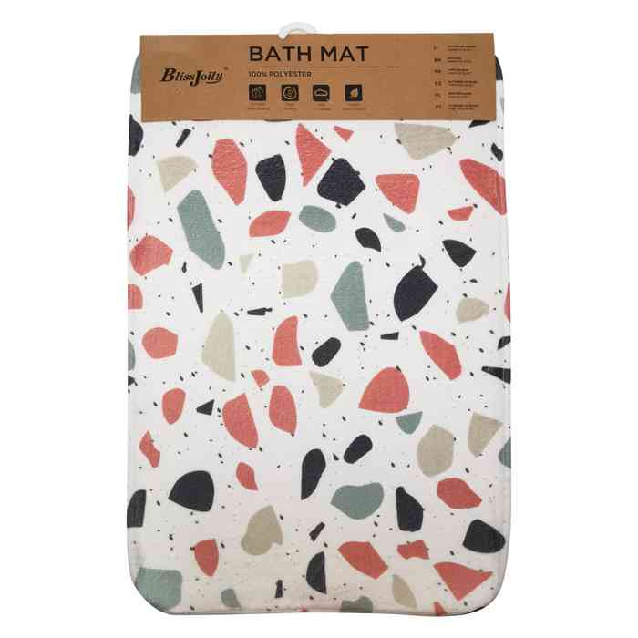 Alfombra para baño suave, con antideslizante diseño manchas