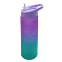 Botella deportiva de plástico 700ml, con sorbito retráctil, varios colores, en bolsa