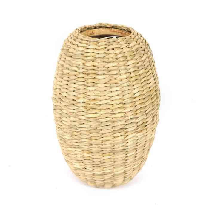 [HA3924] Florero de fibras naturales, junco de agua