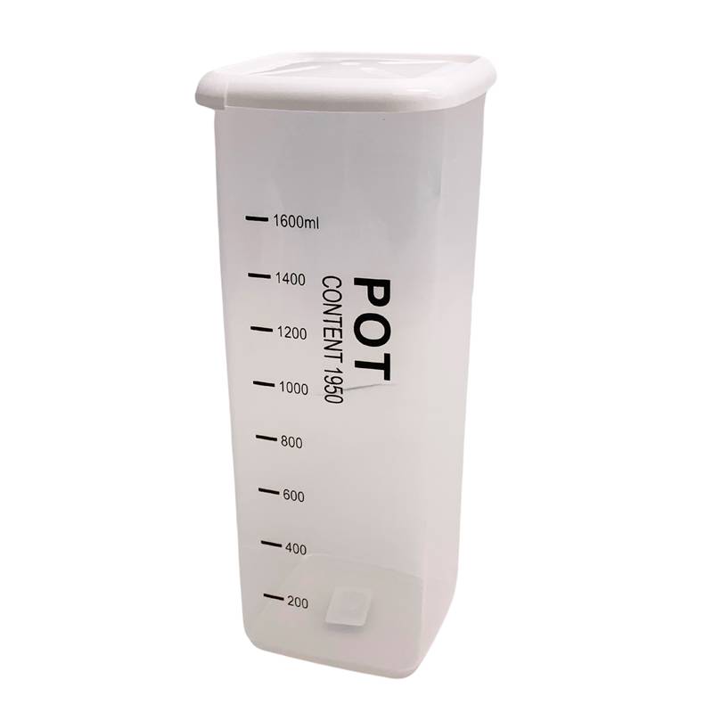 Frasco de plástico graduado, 1600ml