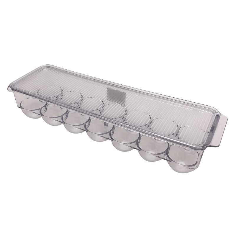 [HA4020] Huevera de acrílico con tapa, para 14 huevos en bolsa