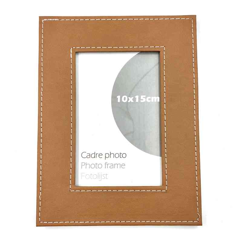 [HA4079] Portarretrato marco forrado símil cuerina foto 10x15, en caja