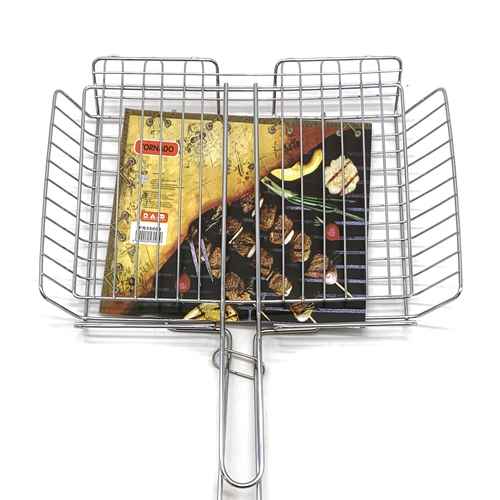 [HA4133] Grill parrillero rejilla doble para parrilla, con laterales