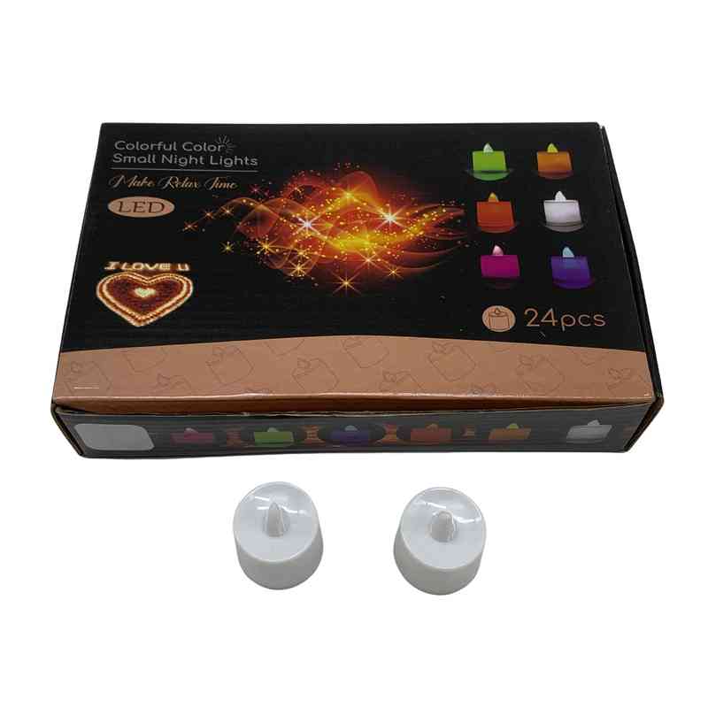 Vela led blanca luz cálida, CAJA x24