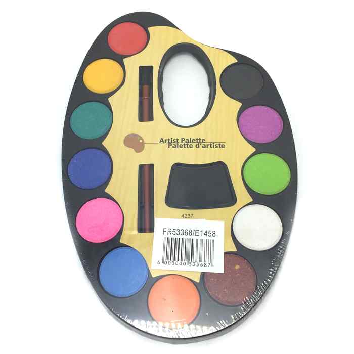 [E1458] Acuarelas 12 colores, con pincel
