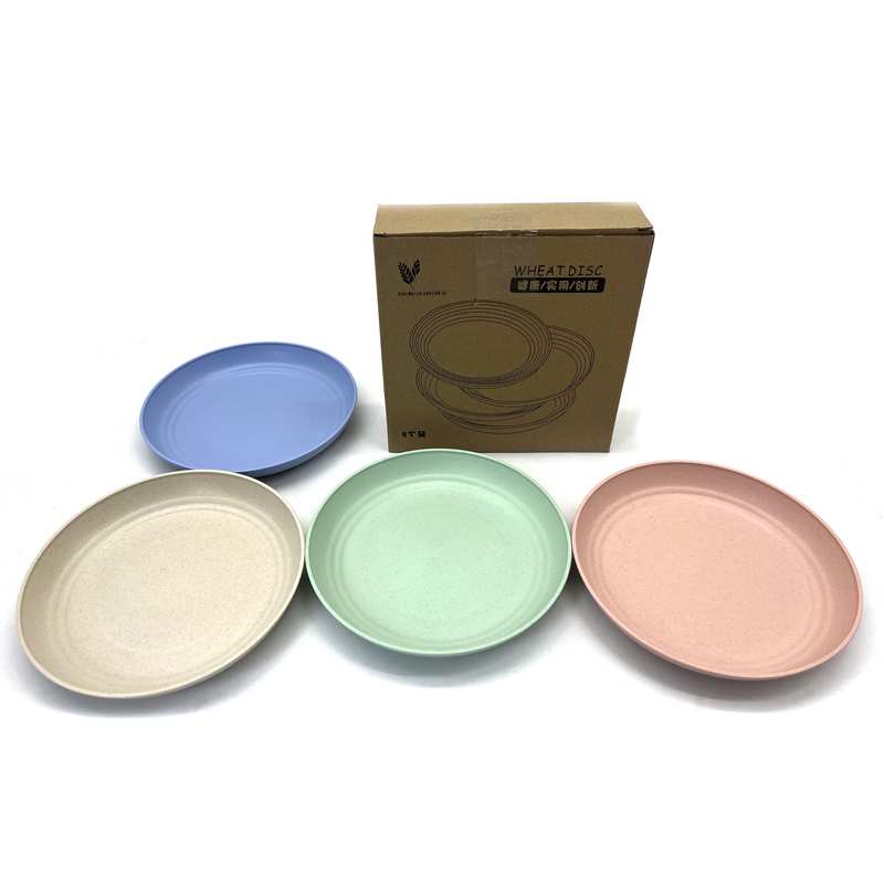 [HA4288] Plato de fibra de trigo x4, en caja