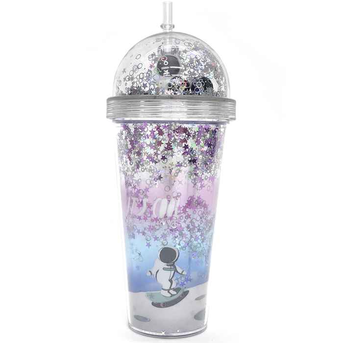 [HA4315] Vaso con sorbito, de acrílico 380ml, en caja varios diseños