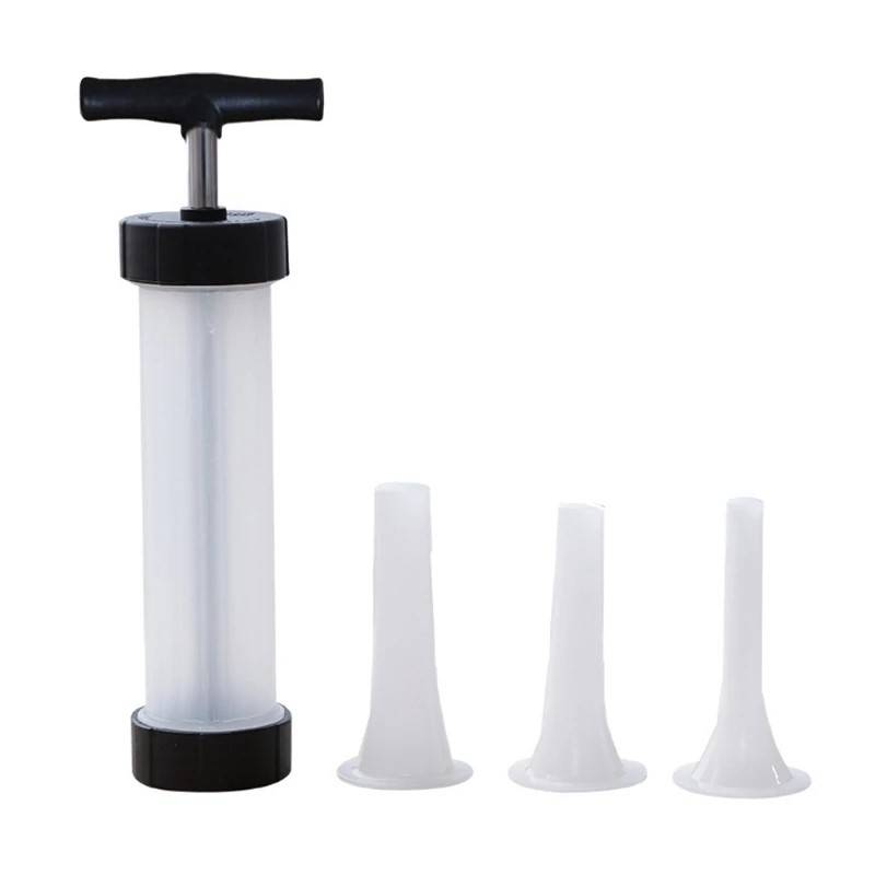 [HA4336] Embutidora de plástico, para rellenar chorizos churros, etc con 3 punteros, en bolsa