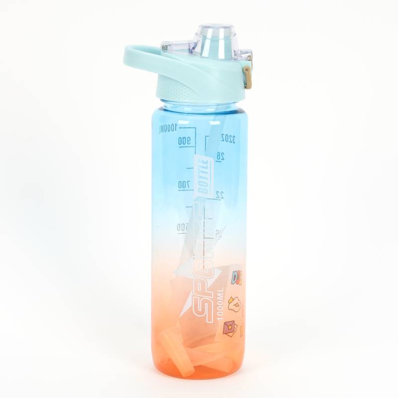 Botella deportiva graduada 1000ml, en bolsa, varios colores