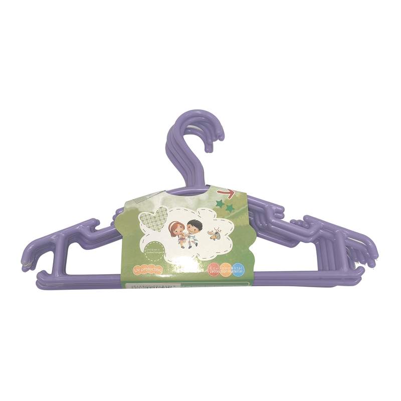 [HA4340] Percha de plástico infantil x6, en cartón