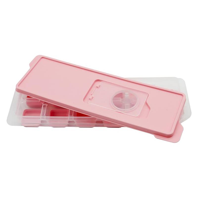 [HA4436] Cubetera de plástico y silicona con tapa, en bolsa varios colores