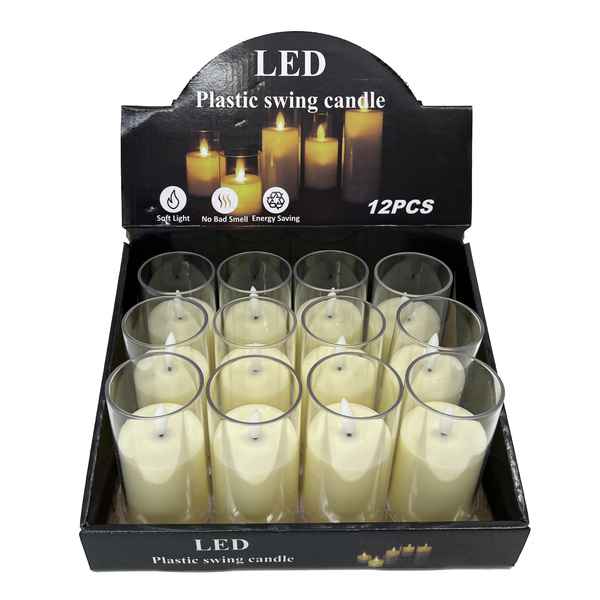 [HA4441] Vela LED en vaso, CAJA x12