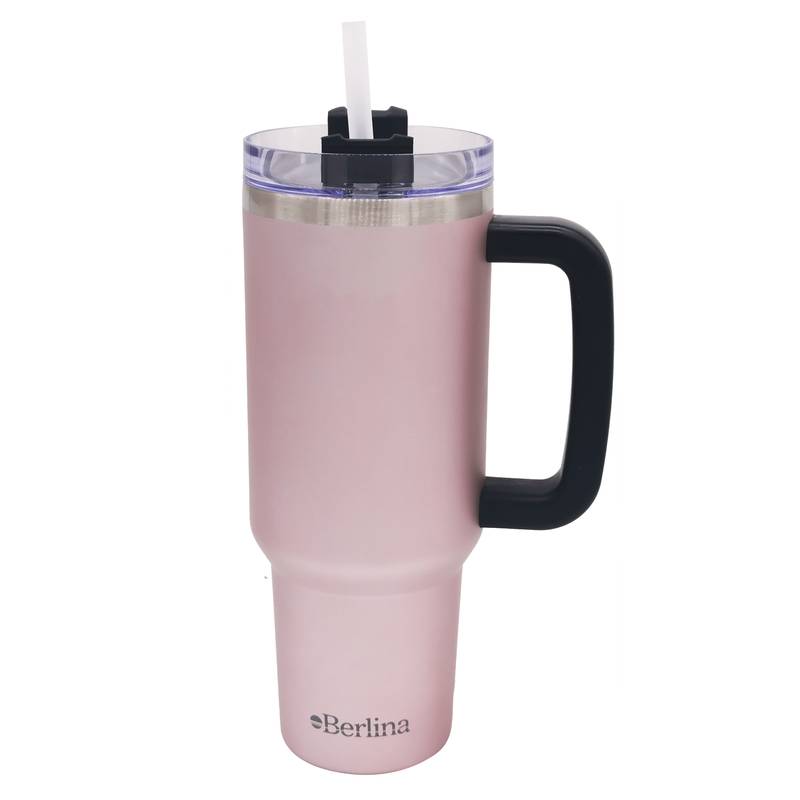 Vaso térmico doble pared 1200ml, sorbito de plástico, Berlina ROSADO