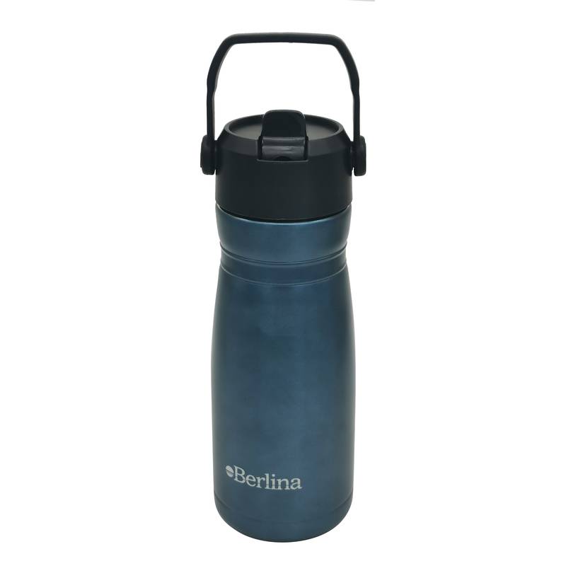 Botella deportiva de acero inoxidable 600ml Berlina, AZUL