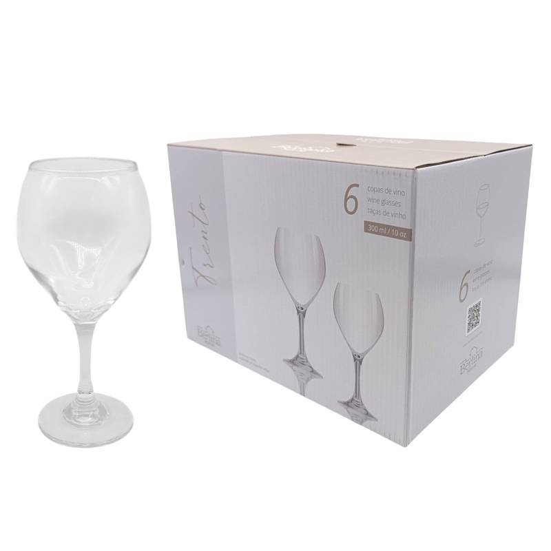 [HA4477] Copa de vidrio Berlina Trento, 300ml, CAJA x6