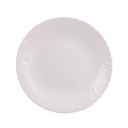 Plato de vidrio opal llano, línea SOFIA, CAJA x24