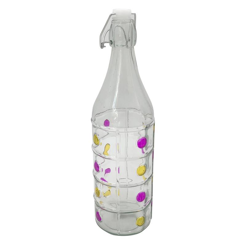 Botella de vidrio, cierre hermético 750ml, varios diseños