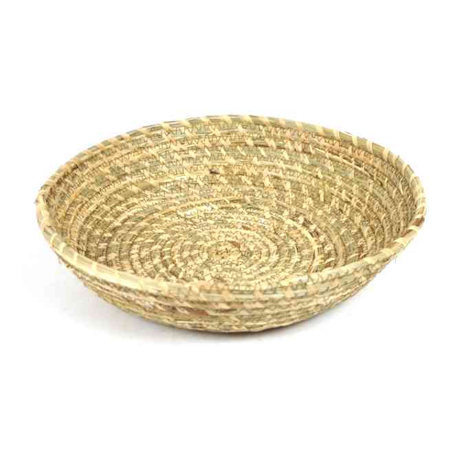 [HA4539] Cesto de fibras naturales, junco de agua