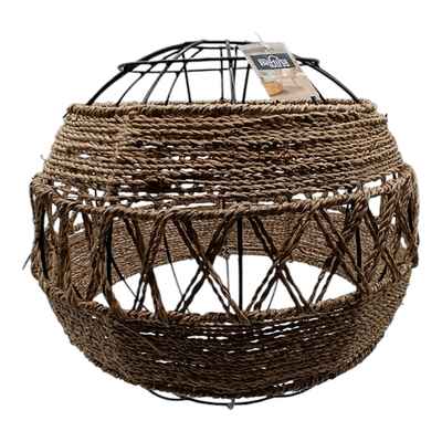 [HA4630] Pantalla luminaria de techo, de fibras naturales, junco de agua
