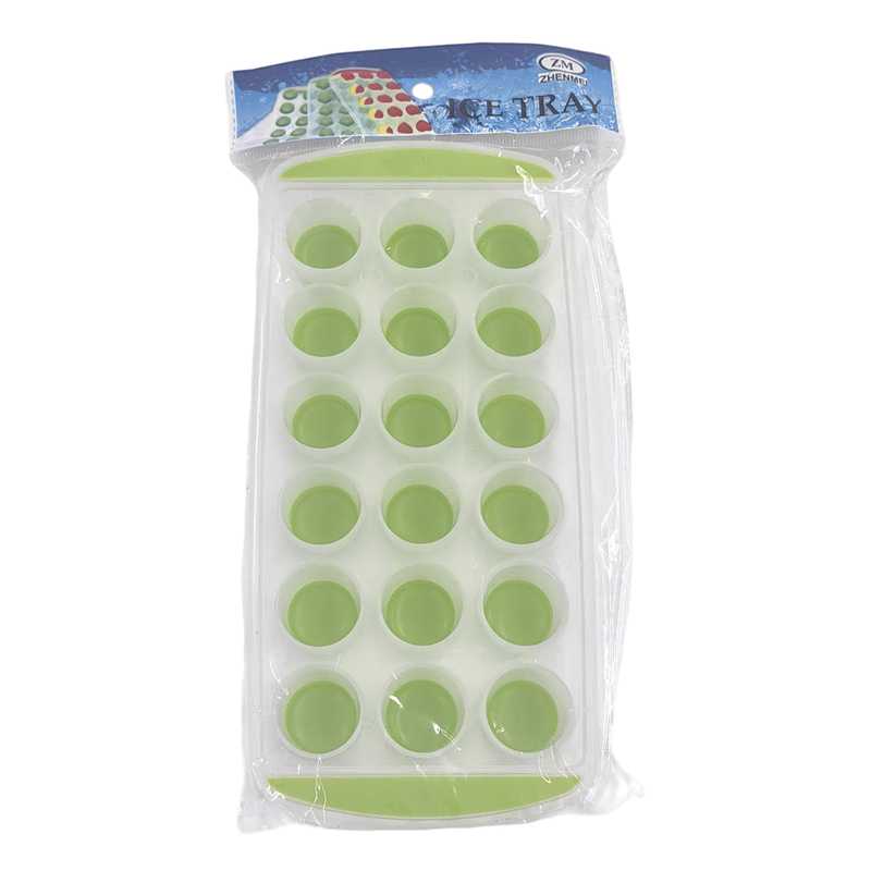 [HA4654] Cubetera de plástico base de silicona para 18 hielos, varios colores