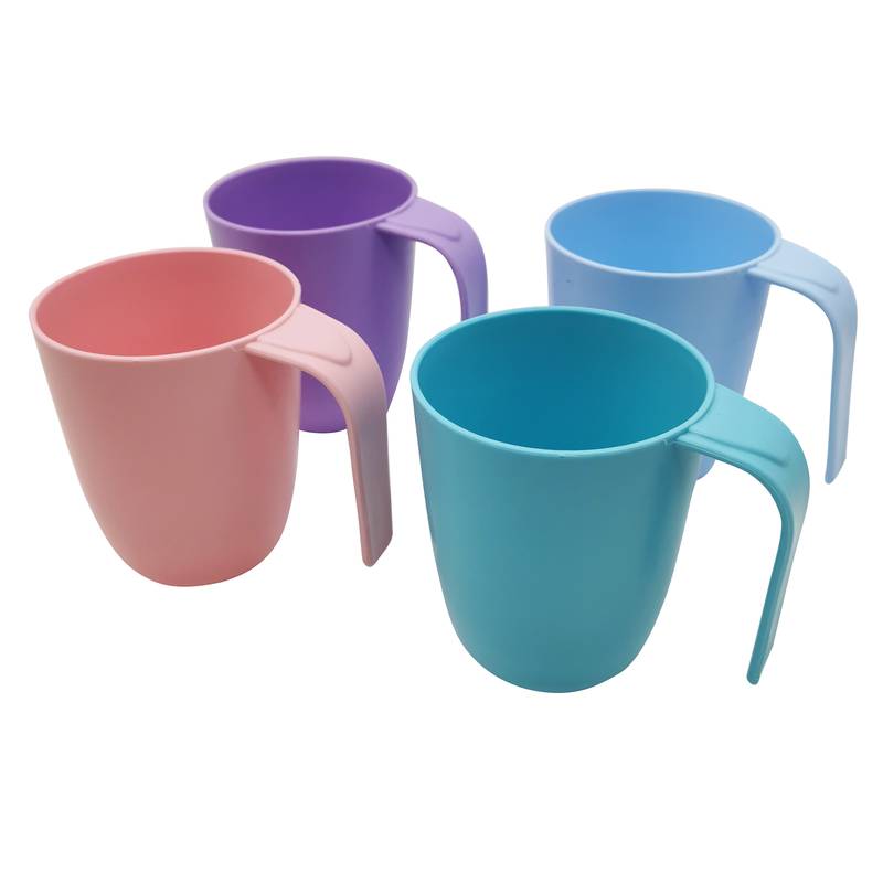 [HA4655] Taza de plástico x4, colores surtidos