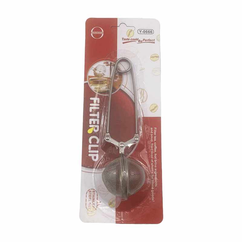 Infusor de té de acero inoxidable, en cartón
