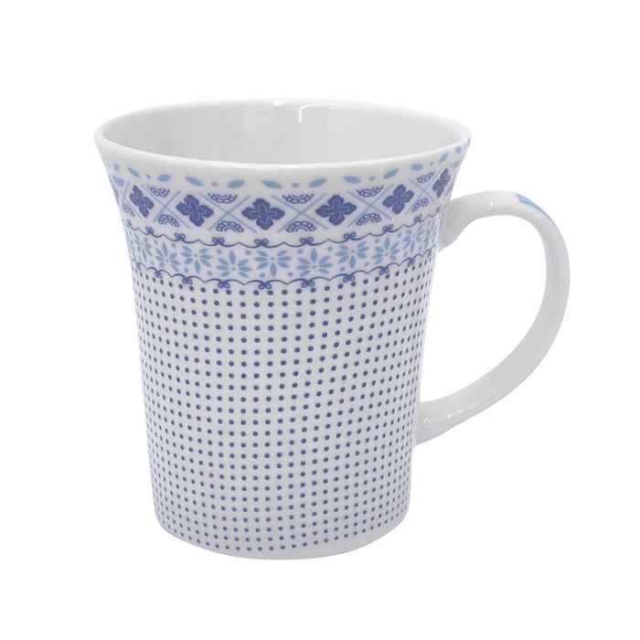 [HA4786] Taza de loza 550ml, varios diseños azulados