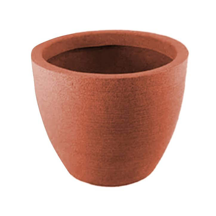 [HA4790] Maceta de plástico rotomoldeado, ancha textura rayas, mediana, varios colores