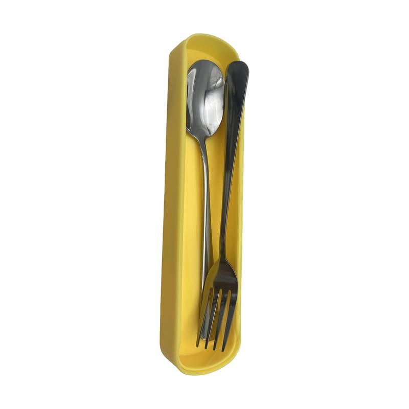Cubiertos de metal x2, con estuche, varios diseños