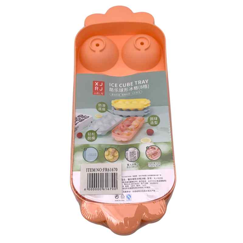 [HA4882] Cubetera de plástico, 8 esferas para hielo o helados varios colores