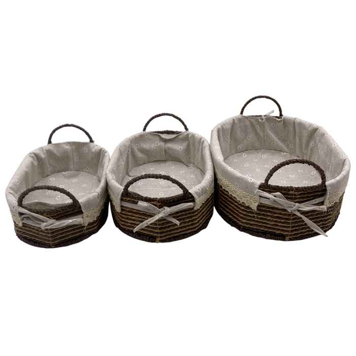 [HA4885] Panera x3 fibras naturales con tela
