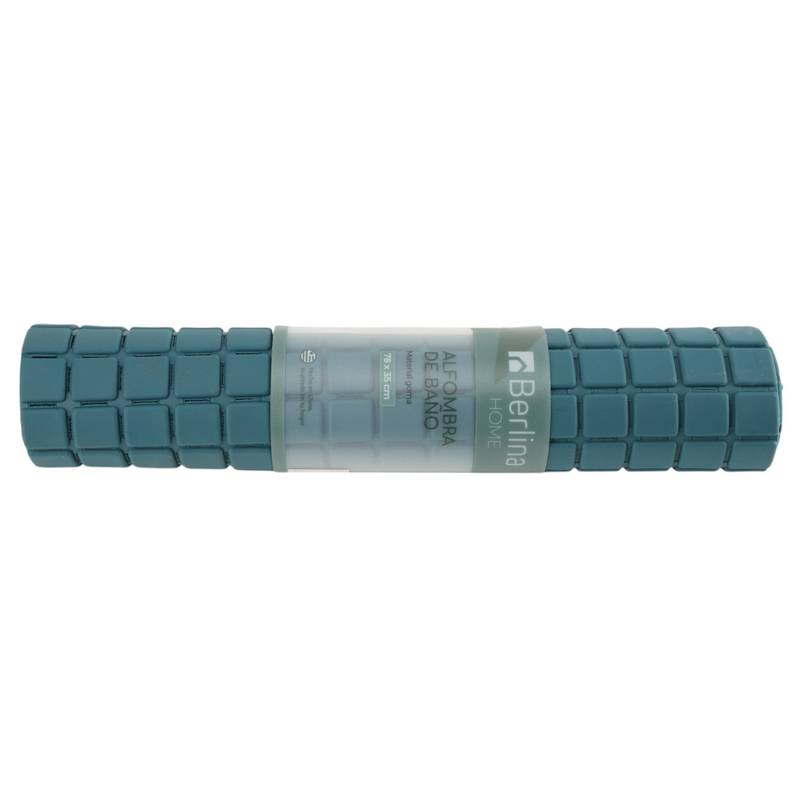 Alfombra para baño de TPR, con ventosas, VERDE OSCURO, Berlina Home