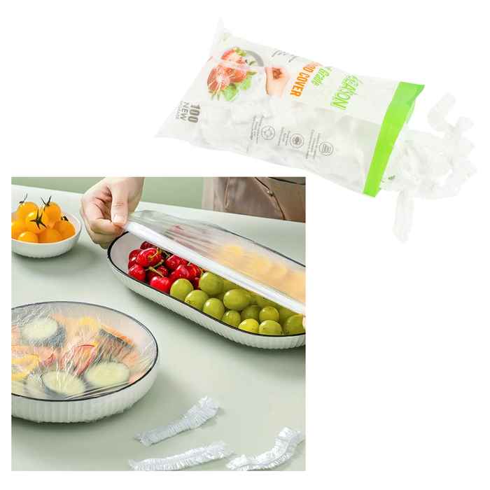 Protector de alimentos de nylon, con elástico, x100 en bolsa