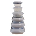 Vianda recipiente de plástico 1.5L, x6 240 a 1500ml, varios colores