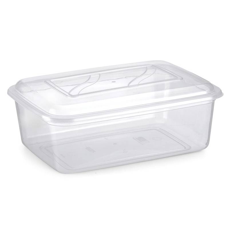 Vianda recipiente de plástico transparente, 5,5L