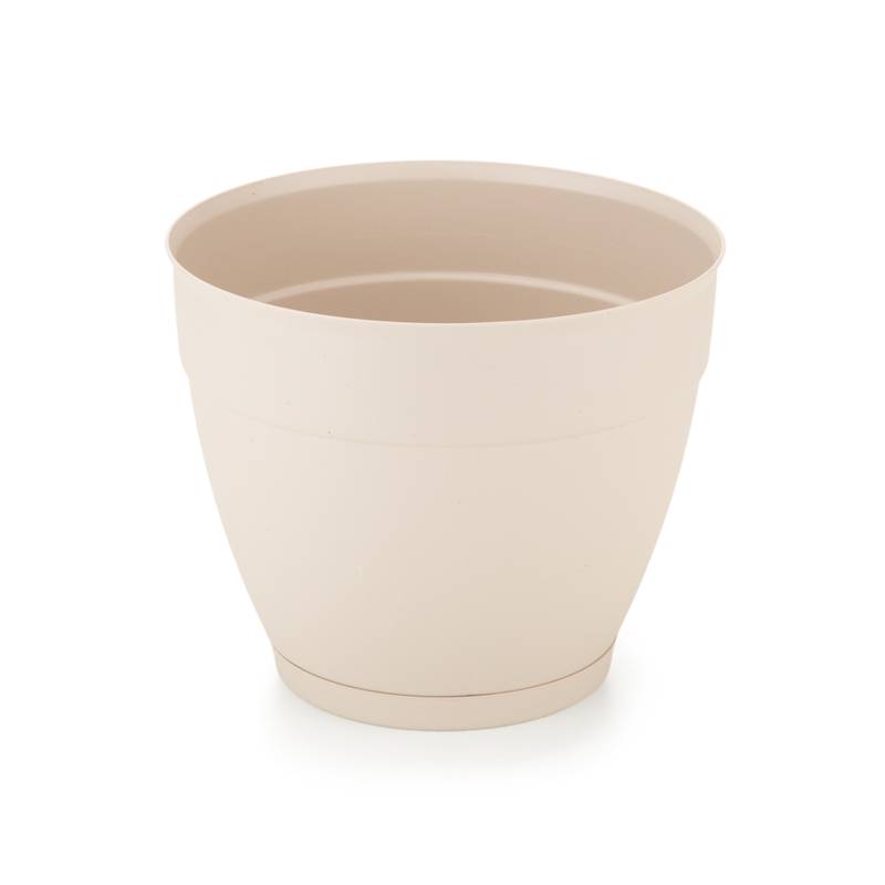 [HA5029] Maceta de plástico con plato anti dengue 7,3L, BEIGE