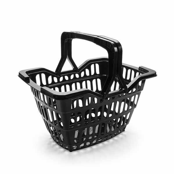 [HA5044] Canasto cesto de plástico, 15L, NEGRO