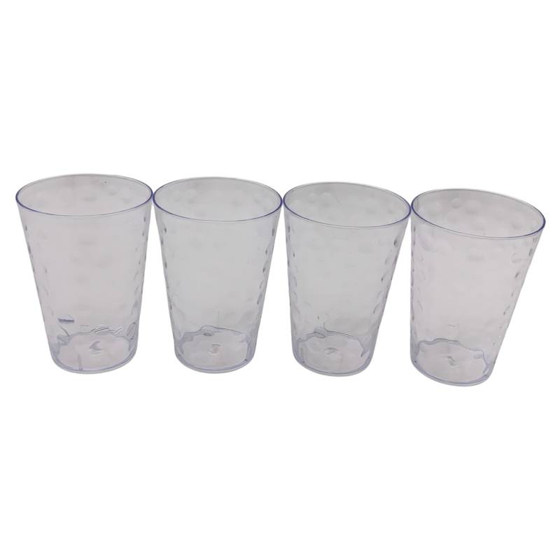 Vaso de acrílico x4, transparente