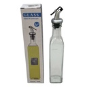 Condimentero aceitera y vinagrera de vidrio, 250ml, con pico vertedor, en caja