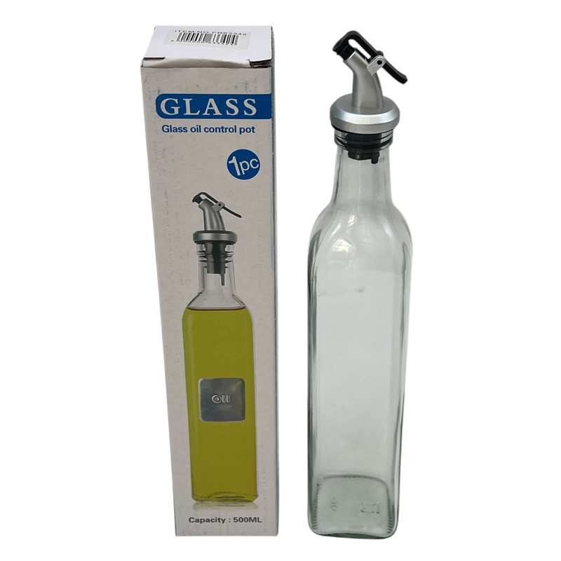 [HA5090] Condimentero aceitera y vinagrera de vidrio, 500ml, en caja