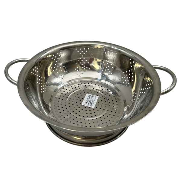 Colador de acero inoxidable, con pie