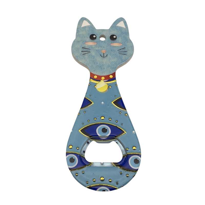 [HA5143] Imán destapador de resina, imantado, diseños surtidos de gato, PACKx12