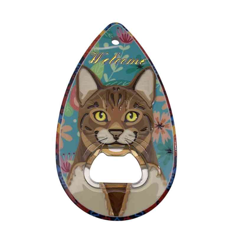 [HA5144] Imán destapador de resina, imantado, diseños surtidos de mascotas, PACKx12