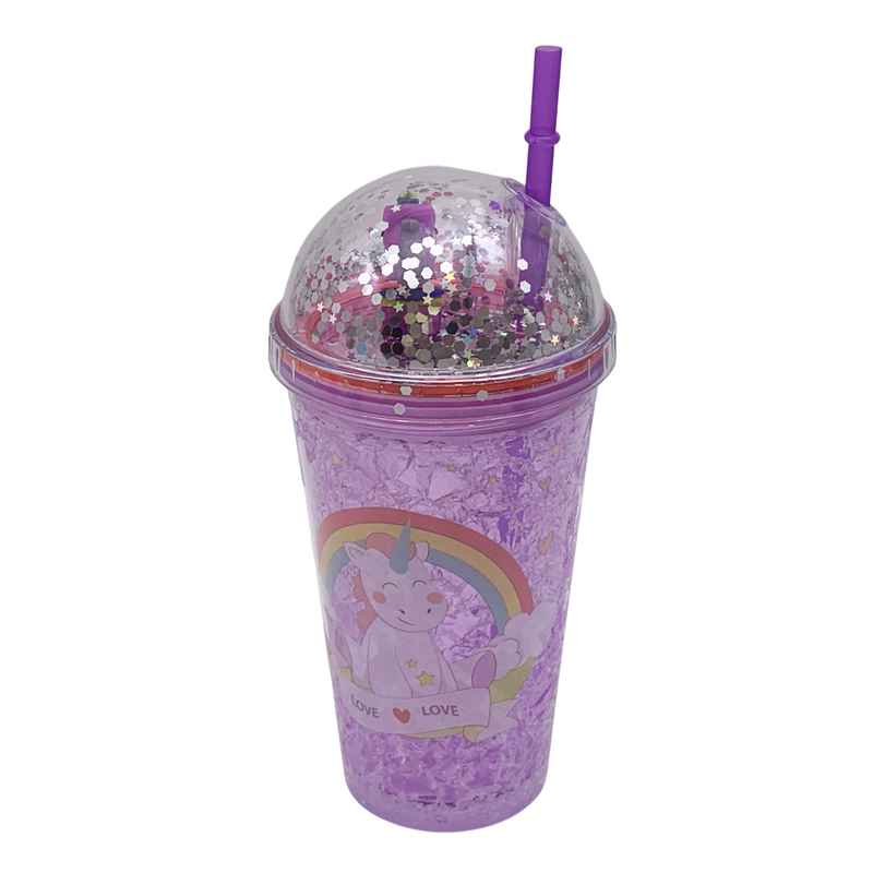 [HA5161] Vaso con sorbito, de acrílico 450ml, tapa rosca, varios colores