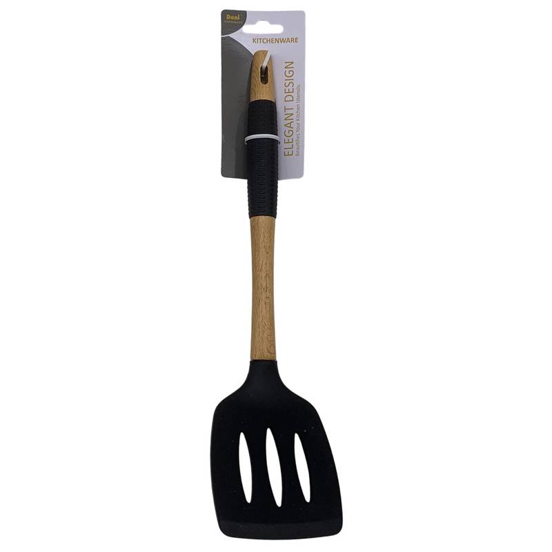 [HA5234] Espátula de silicona, mango combinado madera y silicona, en cartón