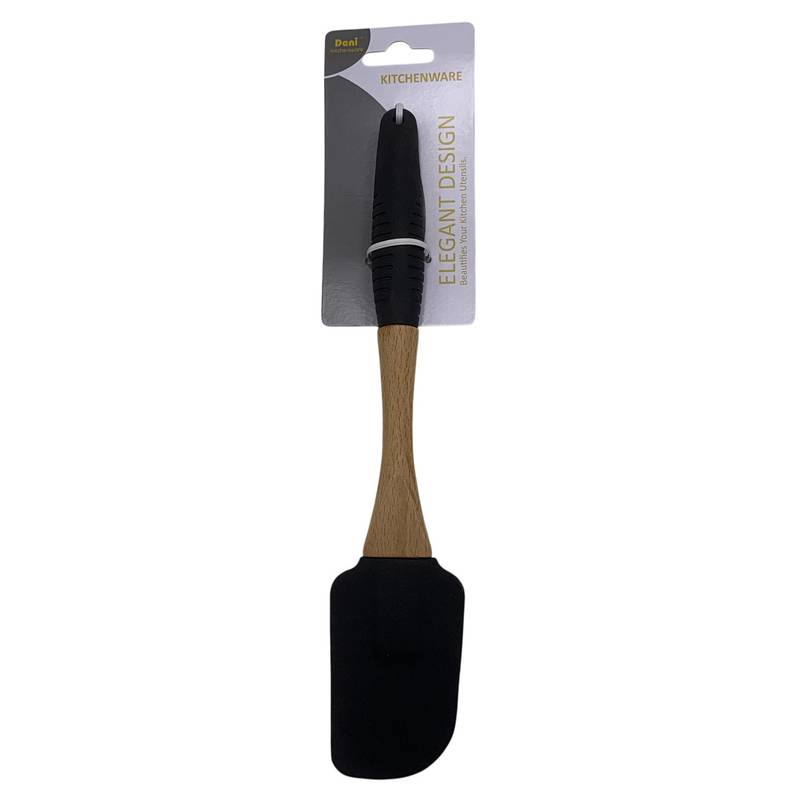 [HA5238] Espátula de silicona, mango combinado madera y silicona, en cartón