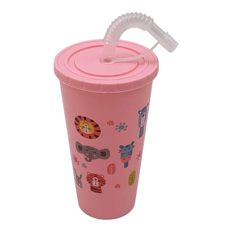 [HA5250] Vaso con sorbito, de plástico, varios colores, PACKx12