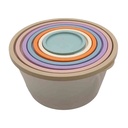 Vianda recipiente de plástico x7 distintos tamaños colores surtidos