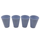 Vaso de plástico x4, en bolsa, varios colores