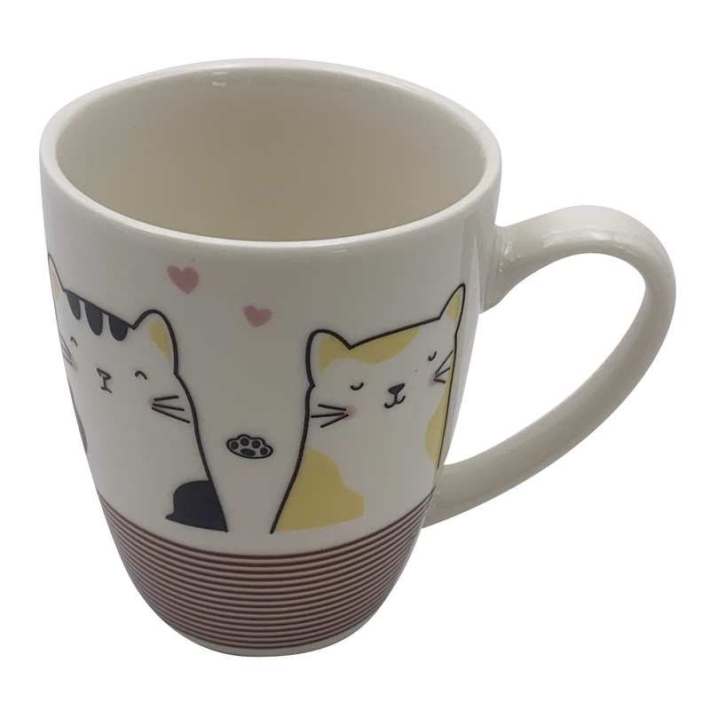 [HA5306] Taza de loza 300ml, varios diseños de gatos